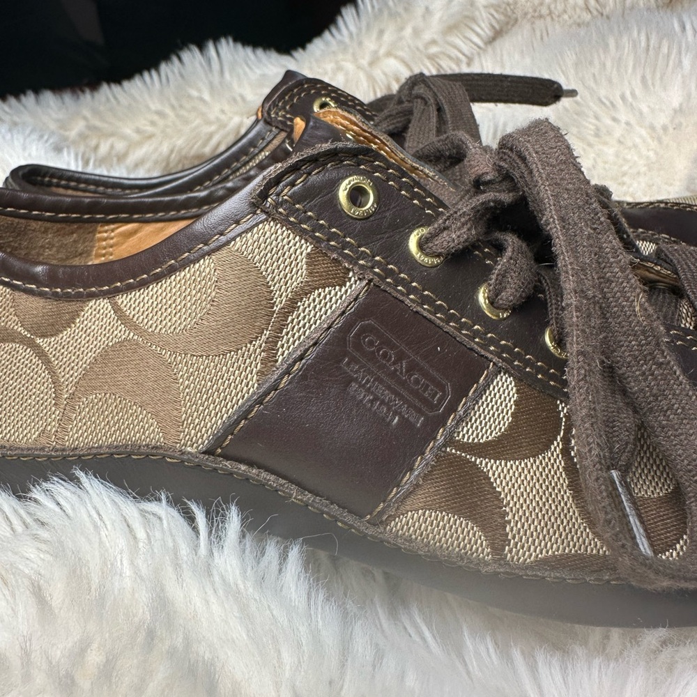 Vintage Brown Coach Sneakers - Picture 2 of 4